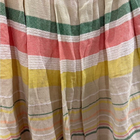 Eva Franco Anthropologie Stripped Pleated A-Line Skirt Size 8 - Picture 6 of 11